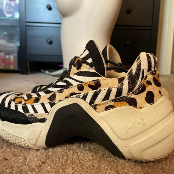 🐆🦓Chunky sneaker Neo block Animal print Fashion - Picture 3 of 10